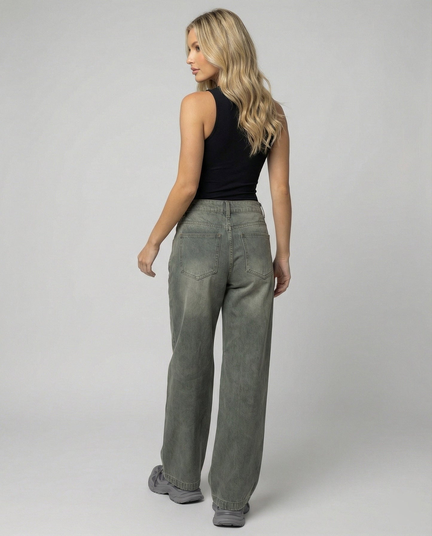 Weite Damen Cargohose Elastisch Mit Fronttaschen