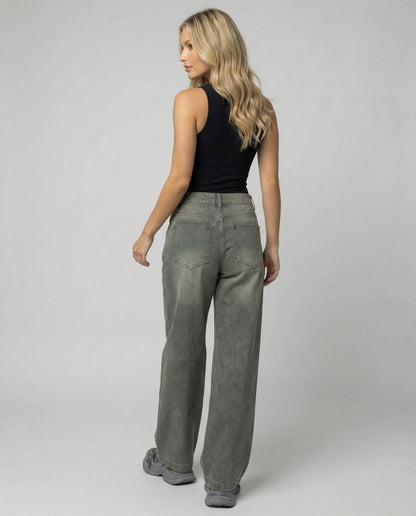 Weite Damen Cargohose Elastisch Mit Fronttaschen