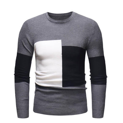 Herren Pullover Modernes Blockmuster Designer Style