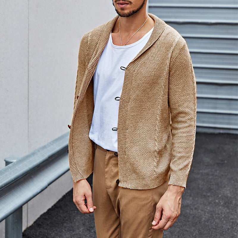 Herren Cardigan Lässig Offener Schnitt Strick Pullover Modern