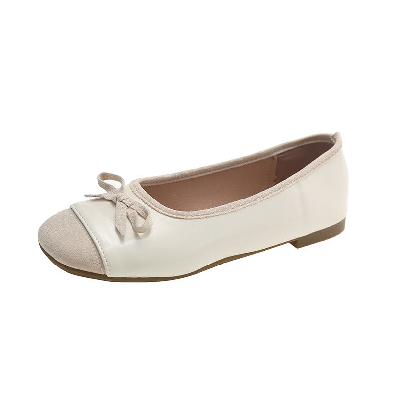 Damen Ballerinaschuhe mit Schleife Bequem Elegant