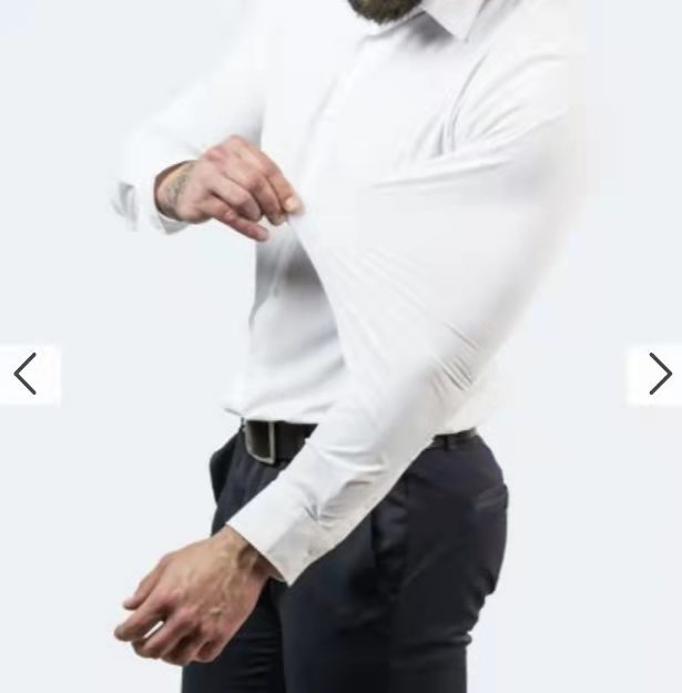 Herren Hemd Langarm Dehnbar Atmungsaktiv Modern