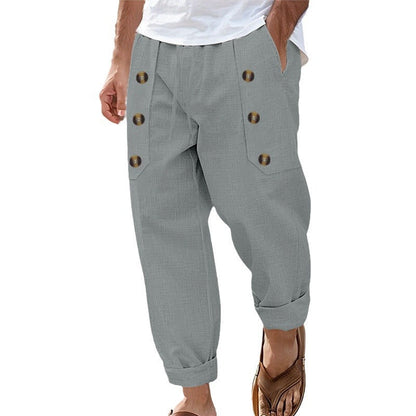 Herren Cargo-Hose Bequem Mit Taschen und Knöpfen