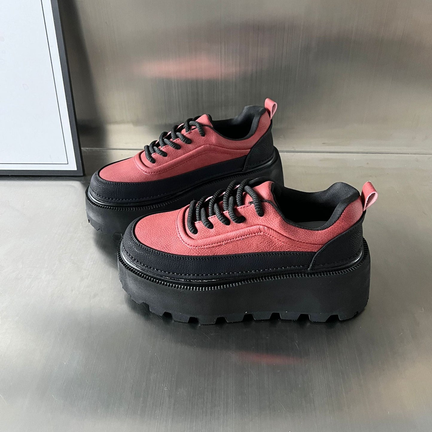 Damen Chunky Sneaker Plateau Rutschfest Komfort Schuhe