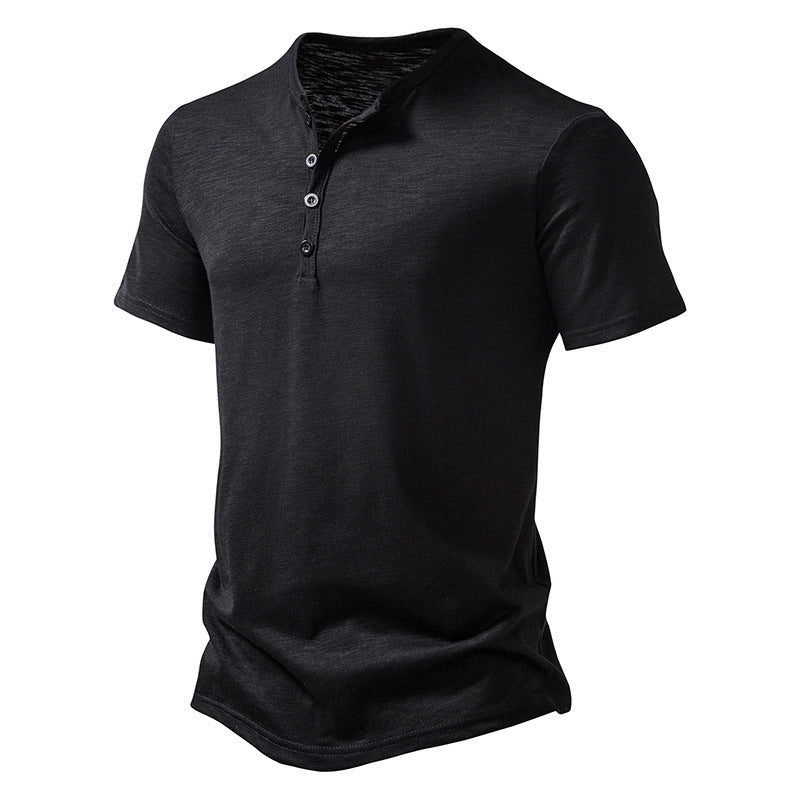Herren Kurzarmhemd Modern Trendig Knopfdetails SlimFit