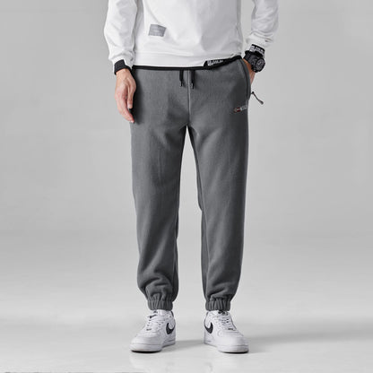Herren Fleece Jogginghose Bequem Elastisch Mit Seitentaschen