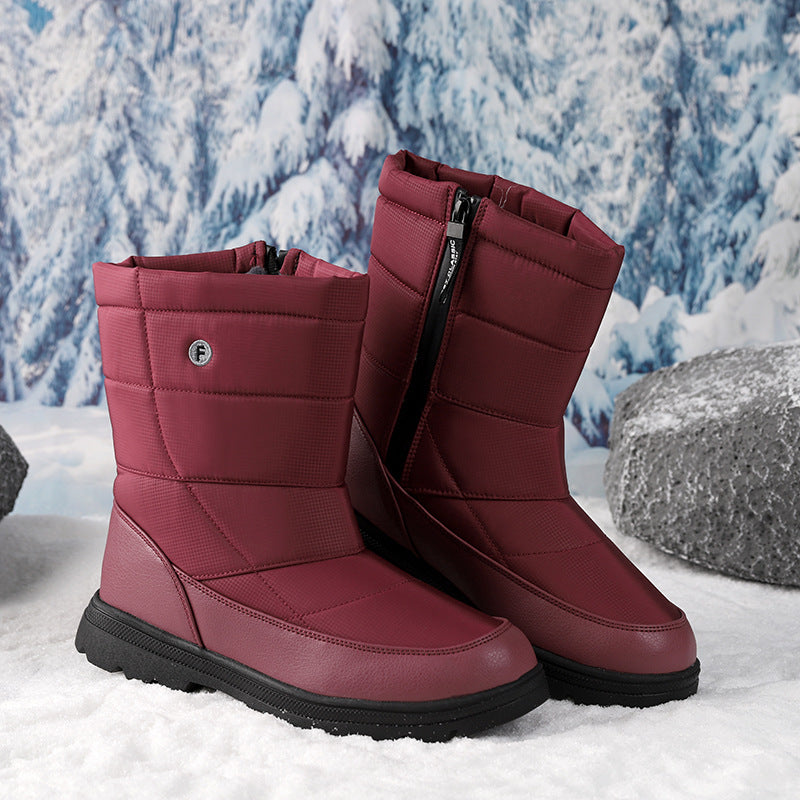 Damen Winterstiefel Isoliert Rutschfest Schnellverschluss