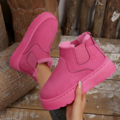 Damen Ankle Boots Warm Kuschelig Rutschfest