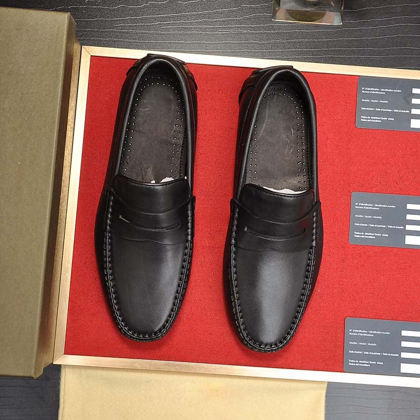 Herren Mokassins Leder Elegant Schnürlos - BerlinGlamour