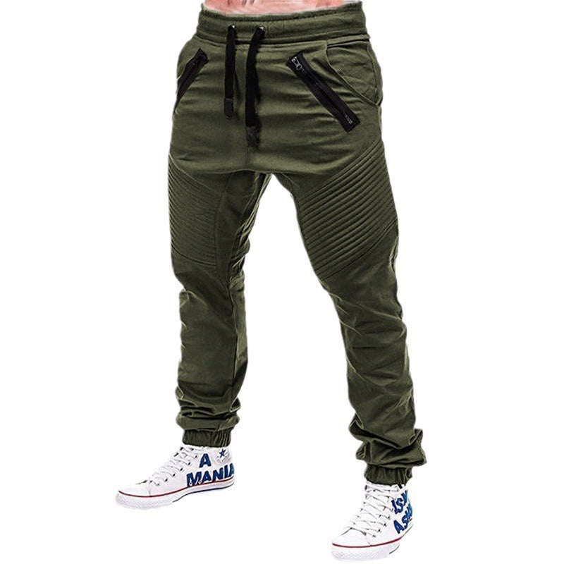 Herren Jogginghose Modern Elastisch Mit Reißverschluss