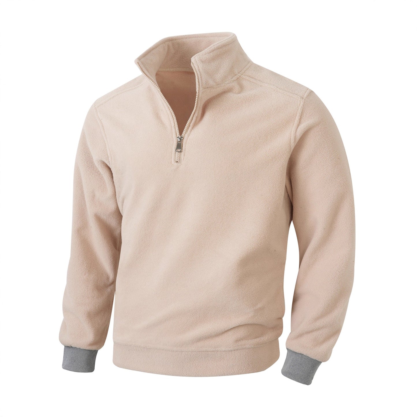 Herren Fleecejacke Halblang Reißverschluss Warm