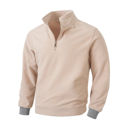 Herren Fleecejacke Halblang Reißverschluss Warm