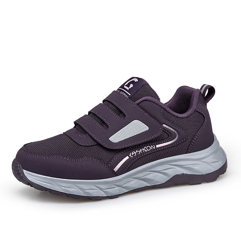 Damen Sneaker Sportlich Laufschuhe mit Klettverschluss