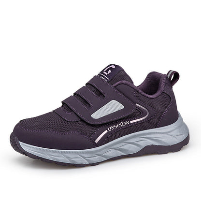 Damen Sneaker Sportlich Laufschuhe mit Klettverschluss