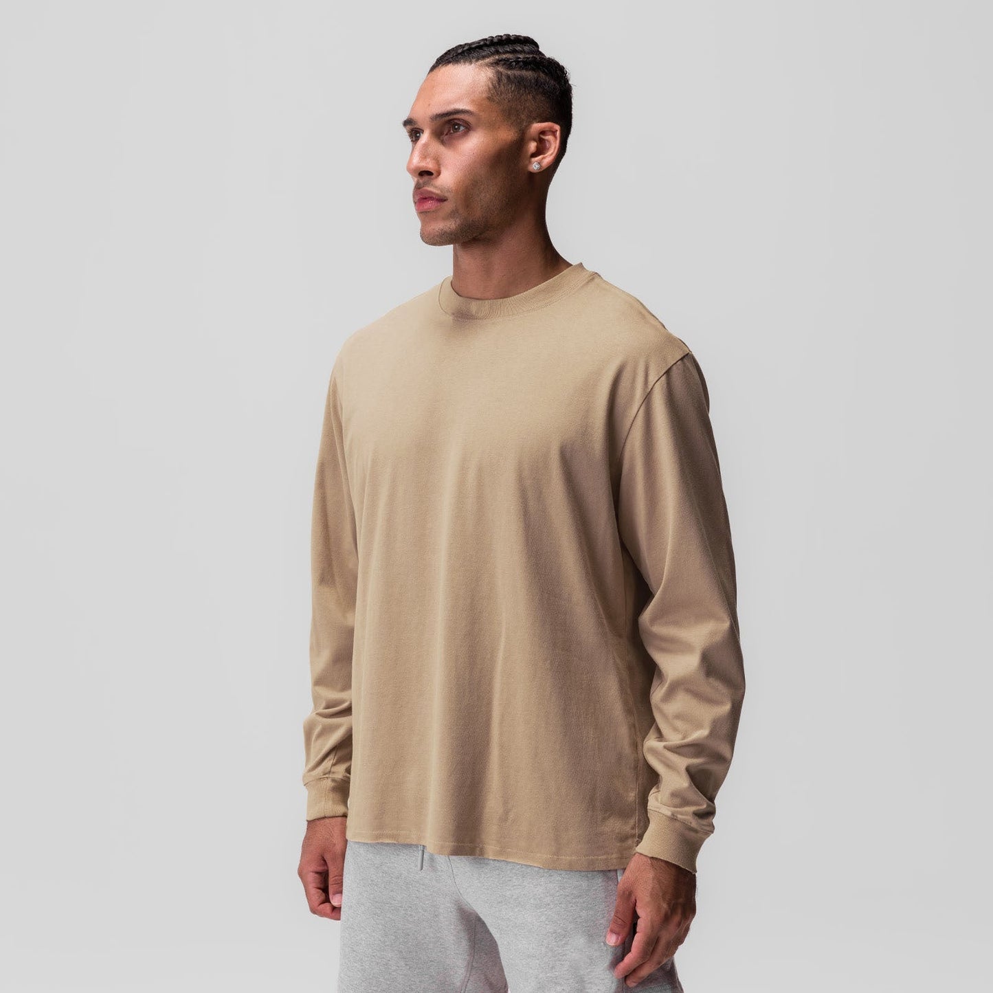 Herren Langarmshirt Weich Baumwolle Modern
