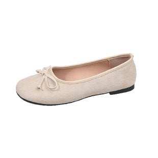 Damen Ballerinas Schleife Mode Schuhe Elegant
