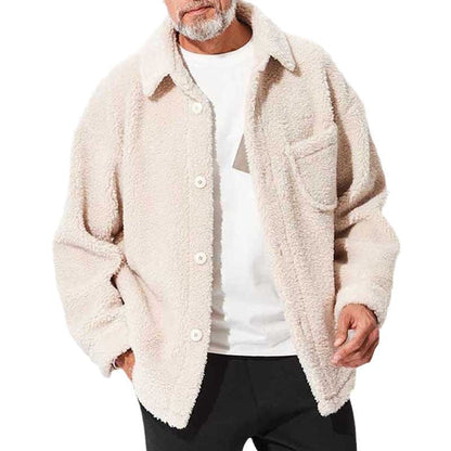 Herren Fleecejacke Warm mit Taschen Modern