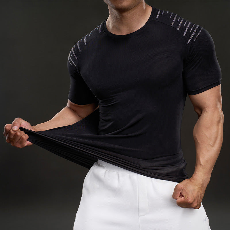 Herren Fitness T-Shirt atmungsaktiv mit Belüftungszonen