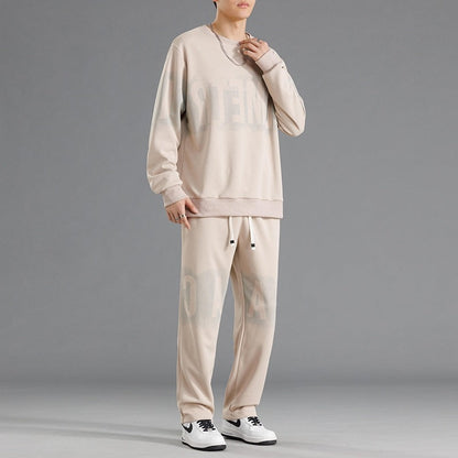 Herren Sweatshirt und Hose Set Bequem Casual Grau