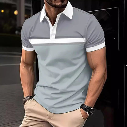 Herren Polohemd Gestreift Modern Baumwolle