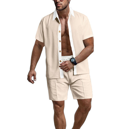 Herren Kurzarm-Set Bequem Elastisch Modern