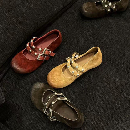 Damen Mokassins Bequem Schnalle Schuhe Frauen Schuhe Komfort