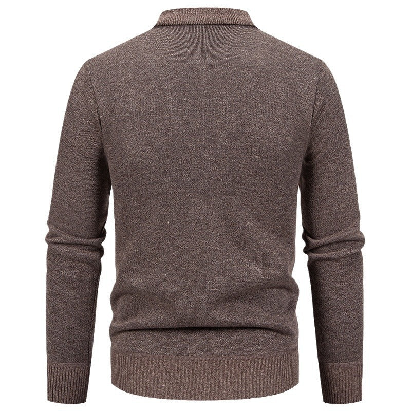 Herren Strickjacke Modisch Karomuster Mit Taschen