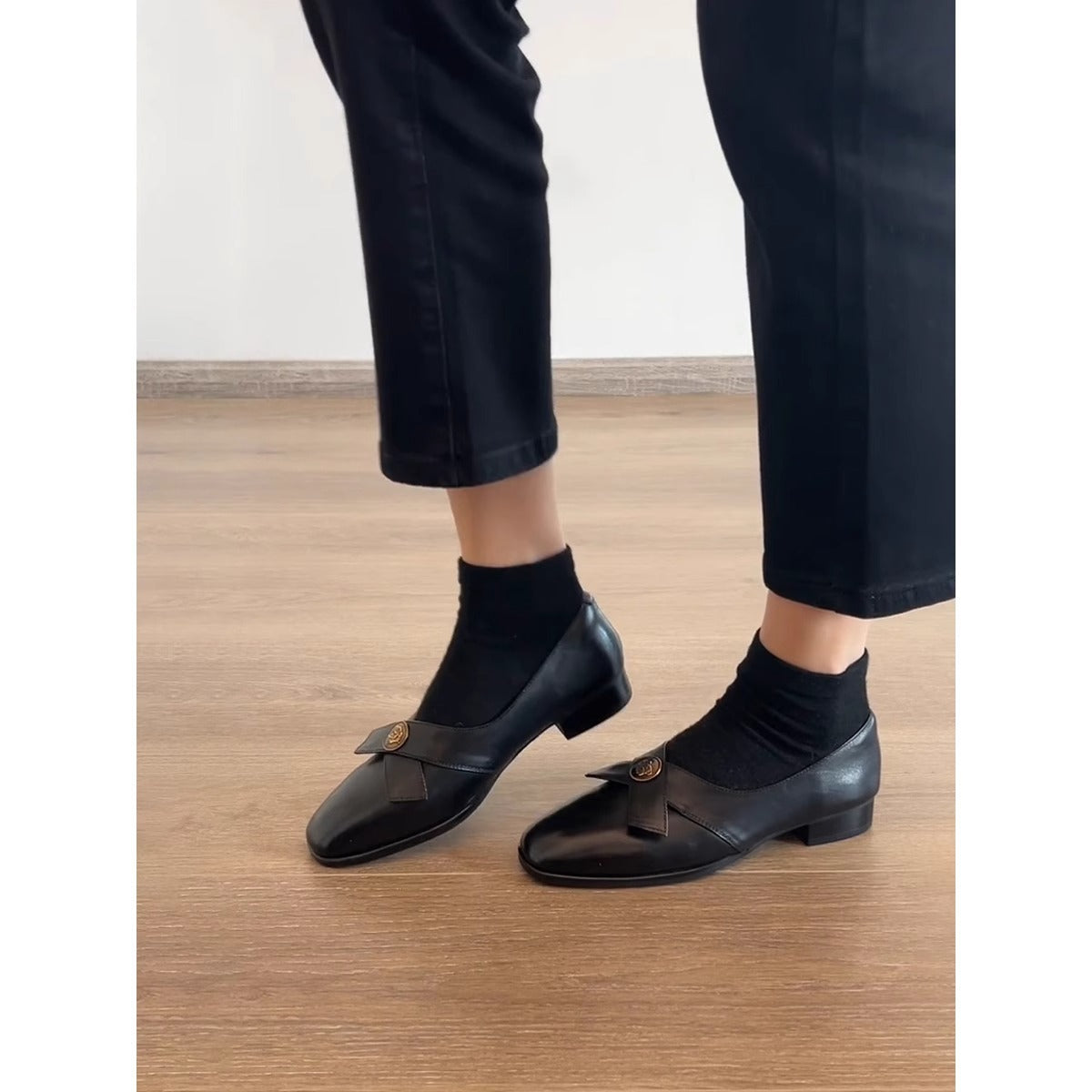 Damen Flats Elegante Riemen Schuhe Chic Mode