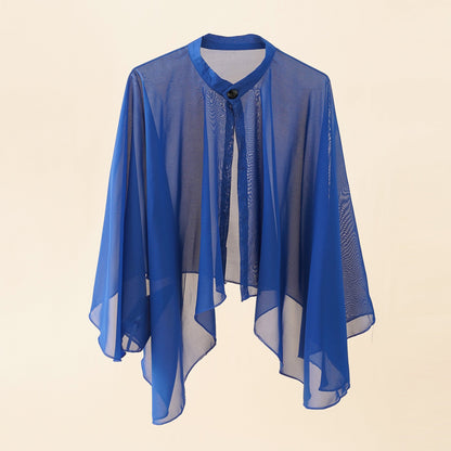 Damen Kimono Chiffon Leicht mit Weiten Ärmeln Sommer