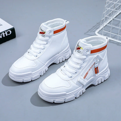 Damen Sneaker Hoch Modisch Atmungsaktiv Reißverschluss
