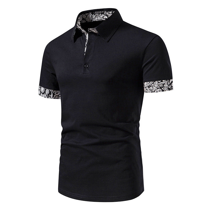 Herren Poloshirt Paisley Muster Sportlich Elegant