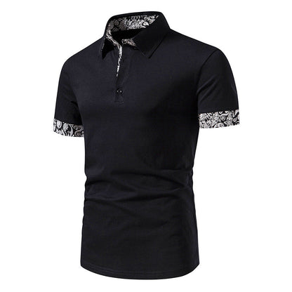 Herren Poloshirt Paisley Muster Sportlich Elegant