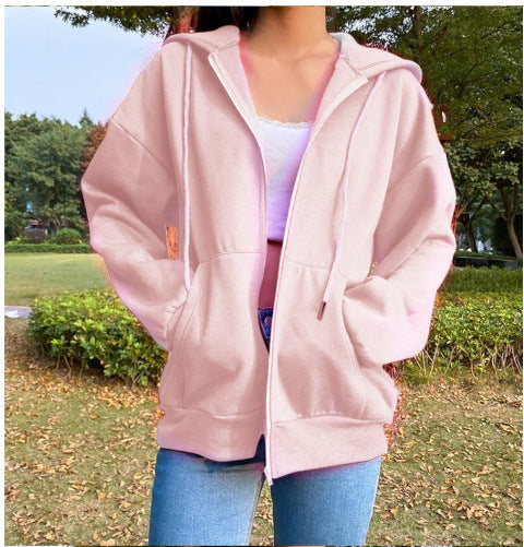Bequeme Damen Kapuzenjacke Lässig Mit Taschen