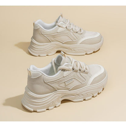 Damen Sneaker Chunky Bequem Dämpfende Sohle Sportlich