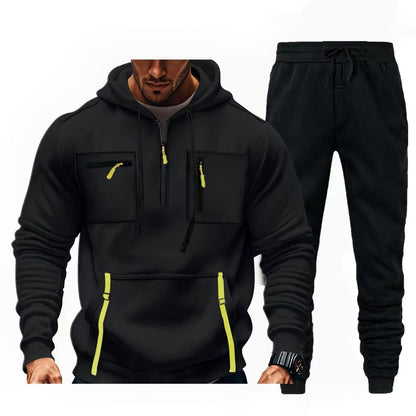 Herren Sportanzug Kapuzenpullover Jogginghose Set