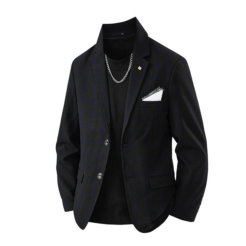 Eleganter Herren Blazer Kariert Modern Slim Fit