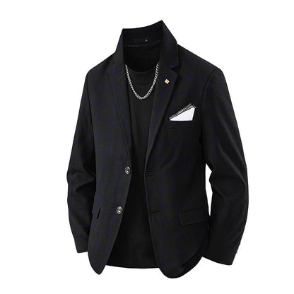 Eleganter Herren Blazer Kariert Modern Slim Fit