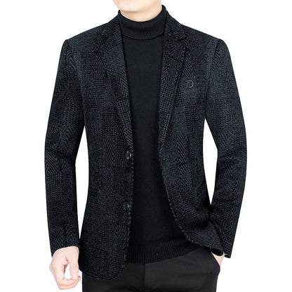 Herren Blazerjacke Wabenmuster Elegant Slim Fit - BerlinGlamour