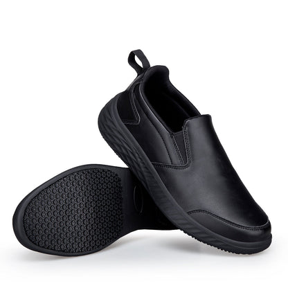 Damen Sneaker Bequem Slip-On Rutschfest Schwarze Schuhe