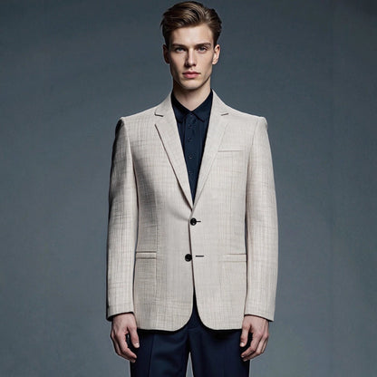 Herren Anzugblazer Modern Strukturiert SlimFit