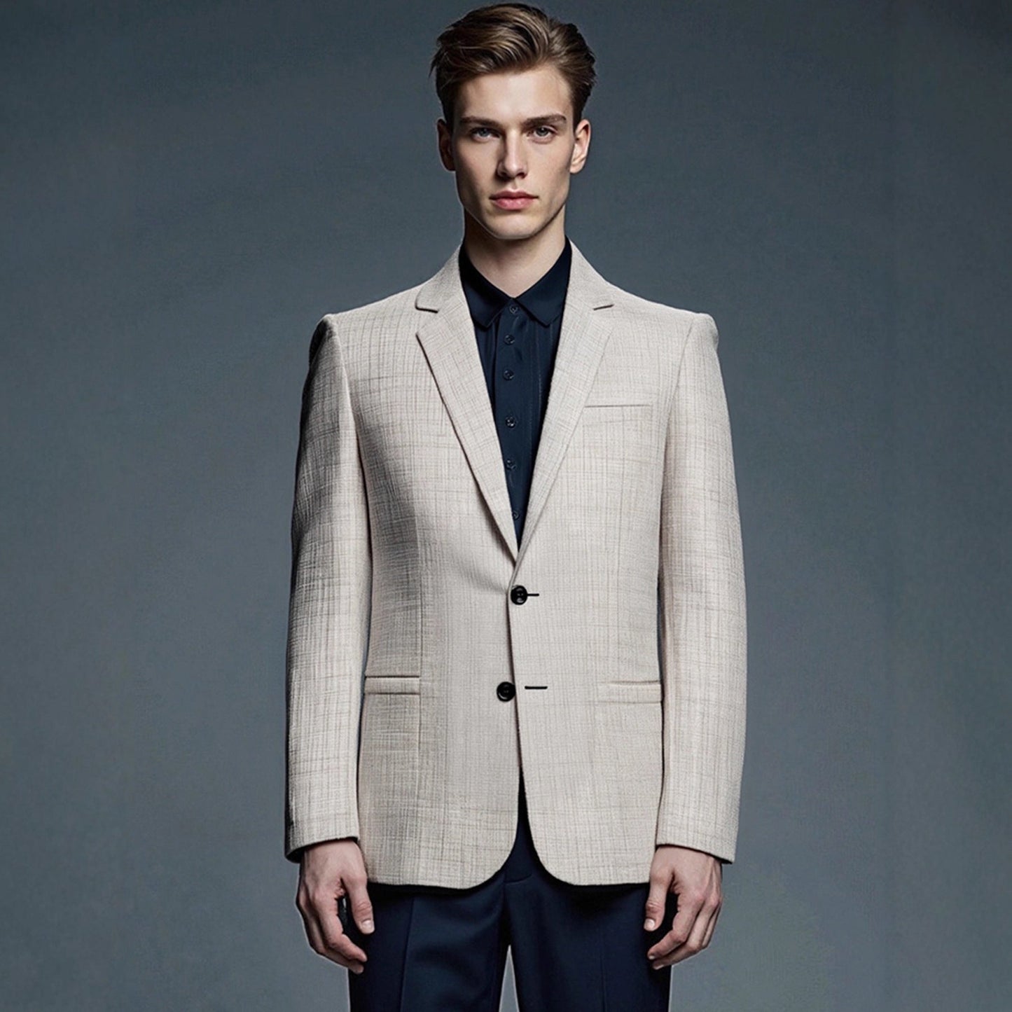 Herren Blazer Slim Fit Strukturiert Modern