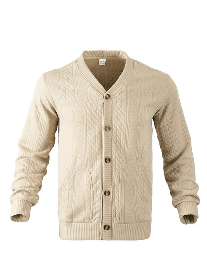Herren Strickjacke Modern mit Taschen und Schnitten