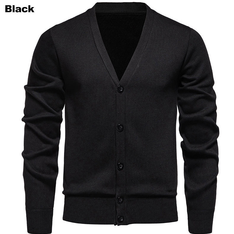 Herren Strickjacke Kuschelig V-Ausschnitt Knopfleiste - BerlinGlamour