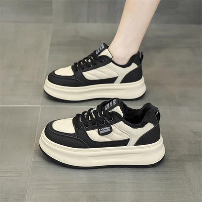 Damen Sneaker Warmfleece Innensohle Rutschfest Moderne