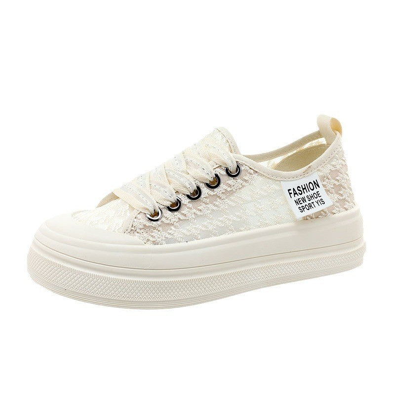 Damen Plateausneaker atmungsaktiv Mesh rutschfest Modern - BerlinGlamour