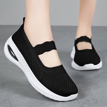 Damen Sneaker Atmungsaktiv Elastisch Bequem Sport
