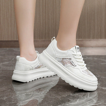 Damen Sneaker Chunky bequem mit Mesh Obermaterial