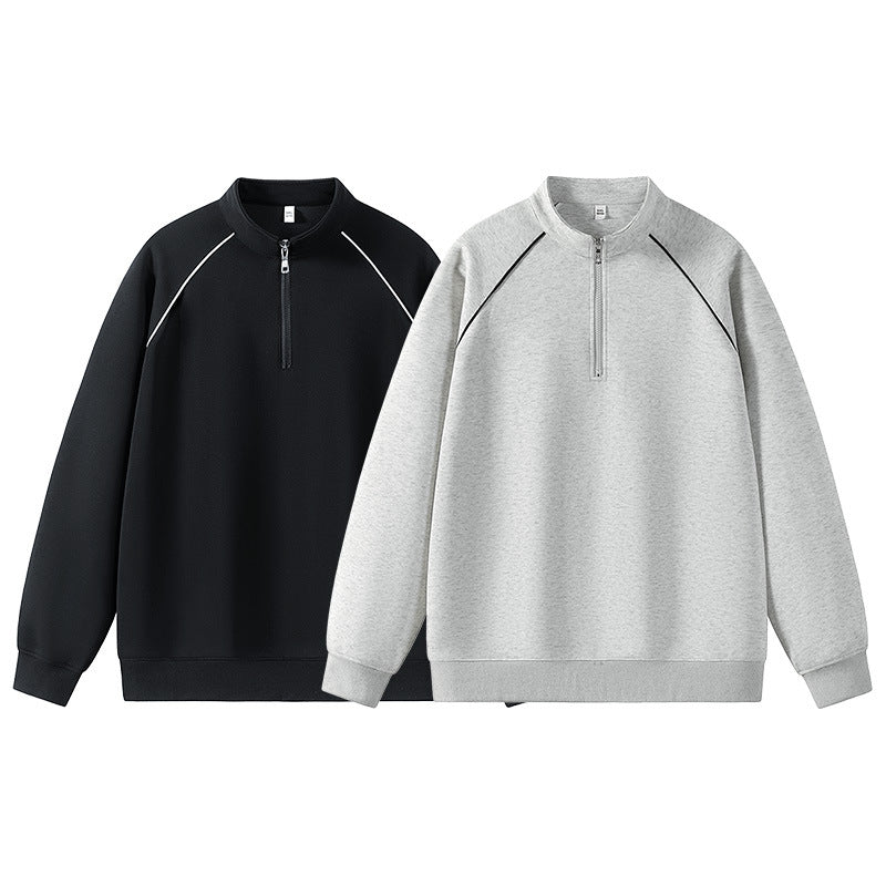 Herren Sportpullover Kurz Reißverschluss Modern - BerlinGlamour