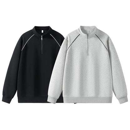 Herren Sportpullover Kurz Reißverschluss Modern - BerlinGlamour