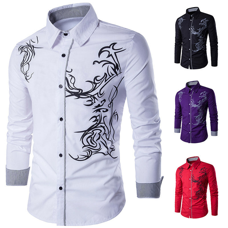 Herren Hemd Modern Grafikdesign Elegant Berlin Style - BerlinGlamour